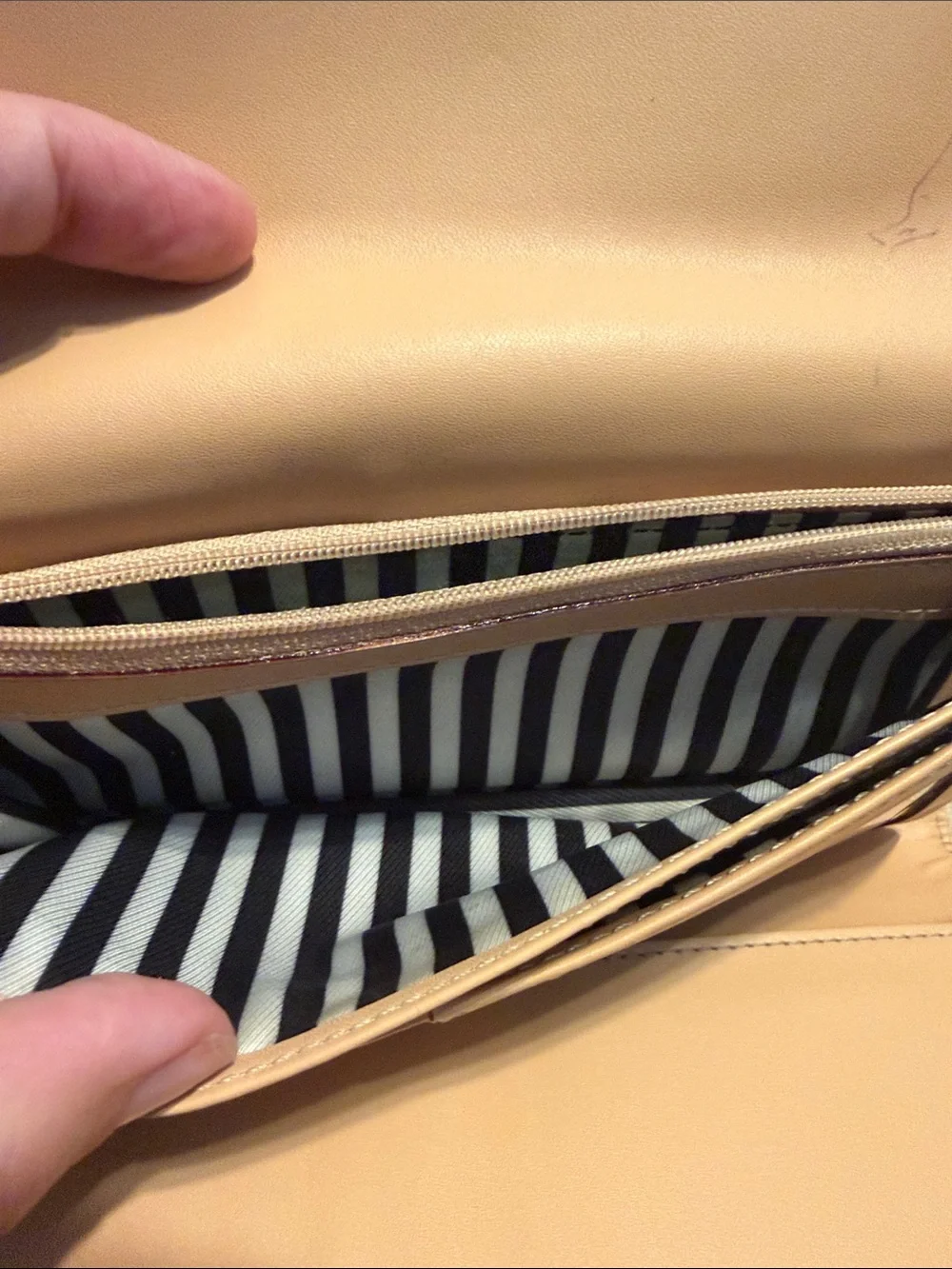 kate spade Black Pebbled Leather Trifold Wallet WELL LOVED